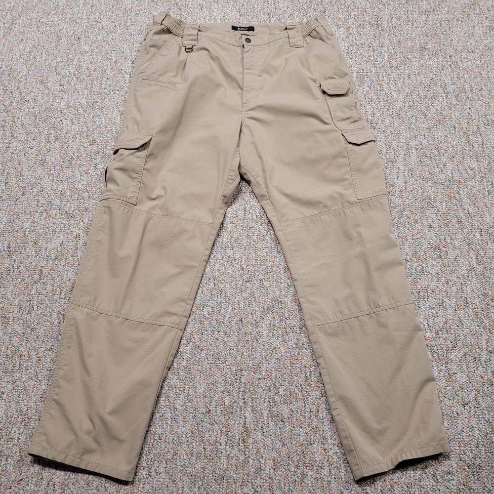 5.11 Tactical Series Pro Pants Mens 40 Khaki Ripstop Cargo Work Rugged Outdoor